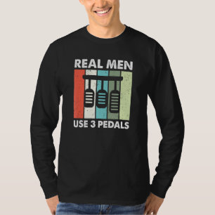 Camiseta Hombres Verdaderos Usan Tres Pedales - Pegar Auto