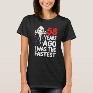 Camiseta Hombres Vestido De Bolsa De Cumpleaños 58 Años Atr