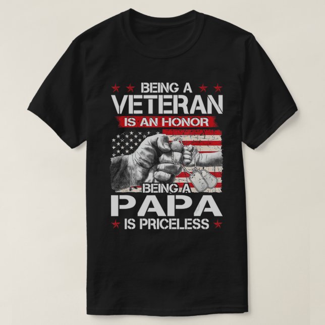 Camiseta Hombres Veteranos Día De Ser Veteranos Un Honor Se (Diseño del anverso)
