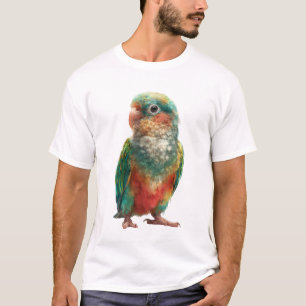 Camiseta Hombres vibrantes loros plumosos de color azul ver