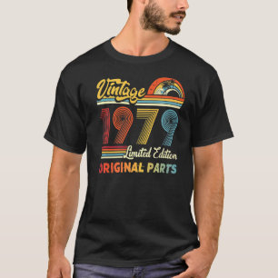 Camiseta Hombres Vintage 1979 Piezas Originales 43 Años