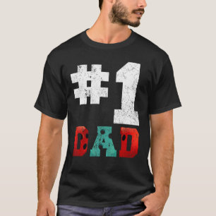Camiseta Hombres Vintage 1 Papa número uno Bowling Dad