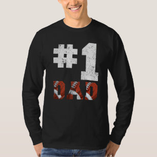 Camiseta Hombres Vintage 1 Papa número uno Fa de papá
