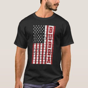 Camiseta Hombres Vintage Bandera Estadounidense Bubba 60 Po