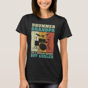 Camiseta Hombres vintage baterista abuelo como un abuelo co