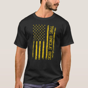 Camiseta Hombres Vintage Bee Bandera Americana El Tío Abeja