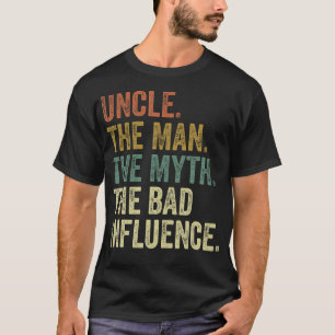 Camiseta Hombres Vintage Divertido Tío Hombre Mito Mala Inf