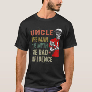 Camiseta Hombres Vintage Divertido Tío Hombre Mito Mala Inf
