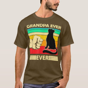 Camiseta Hombres Vintage Mejor Abuelo Gato Que Nunca Se Sal