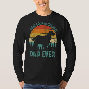 Camiseta Hombres Vintage Mejor Cocker Spaniel Dad