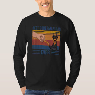 Camiseta Hombres Vintage Mejor Doberman Papá Nunca Puño Per