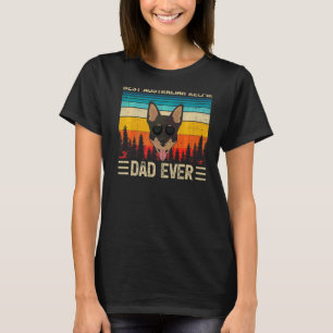 Camiseta Hombres Vintage Mejor Padre Kelpie Australiano De