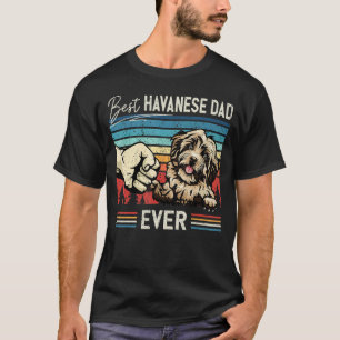 Camiseta Hombres Vintage Mejor Papa Havanés Perro Para Padr