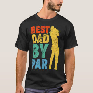 Camiseta Hombres Vintage Mejor Papá Por Par Golf Dad Golfer
