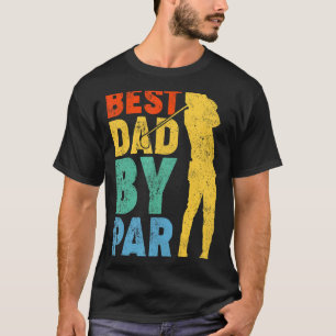Camiseta Hombres Vintage Mejor Papá Por Par Golf Dad Golfer