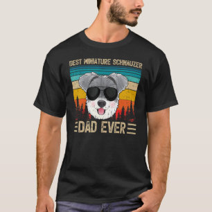 Camiseta Hombres Vintage Mejor Schnauzer Dad Nunca Fa