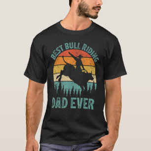 Camiseta Hombres Vintage mejor toro montando padre D del pa