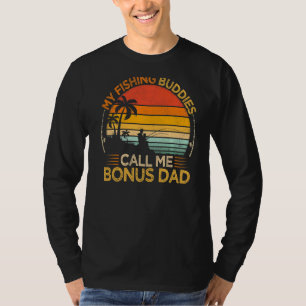 Camiseta Hombres Vintage Mi Pescador Llama Al Bono Papá Gra