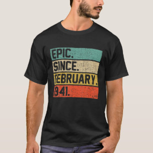 Camiseta Hombres Vintage Mujeres 81ª Épica Desde Febrero