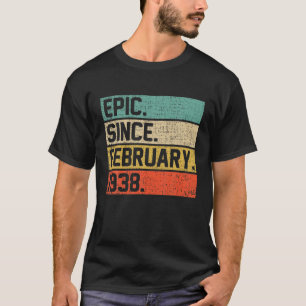 Camiseta Hombres Vintage Mujeres 84ª Épica Desde Febrero
