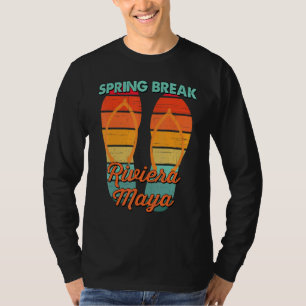 Camiseta Hombres Vintage Primavera Rompimiento Riviera Maya