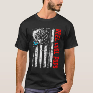 Camiseta Hombres Vintage Reel De La Pesca Guay Pops Usa Fla
