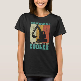 Camiseta Hombres Vintage Retro Excavator Dad Like A Regular