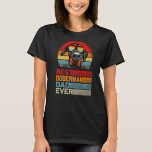 Camiseta Hombres Vintage Retro Mejor Padre Doberman Que Pad