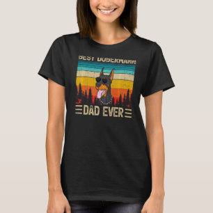 Camiseta Hombres Vintage Retro Mejor Padre Dobermann
