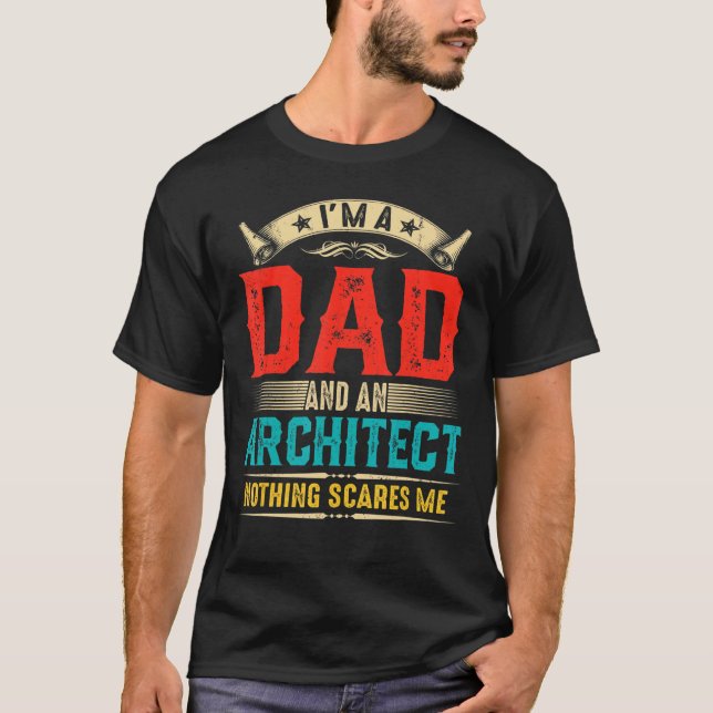 Camiseta Hombres Vintage soy padre y padre arquitecto (Anverso)