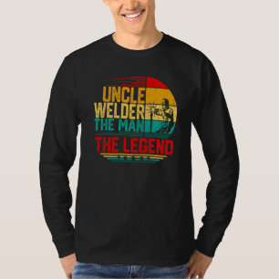 Camiseta Hombres Vintage Tío Welder El Hombre La Leyenda