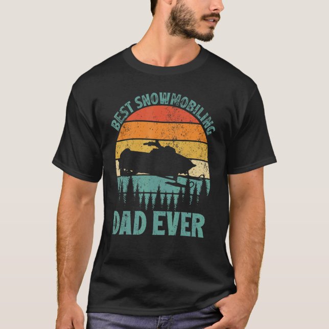Camiseta Hombres vitalizan la mejor moto de nieve del padre (Anverso)