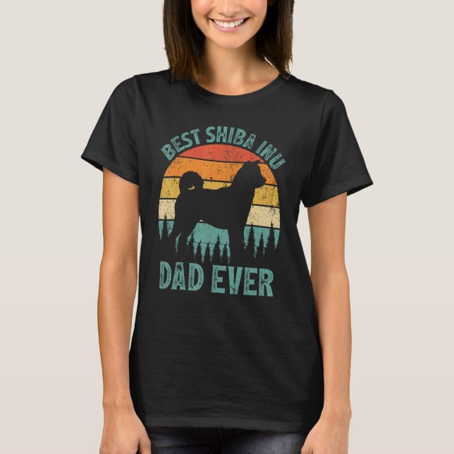 Camiseta Hombres vivan el mejor Día del Padre Inu Shiba (Anverso)