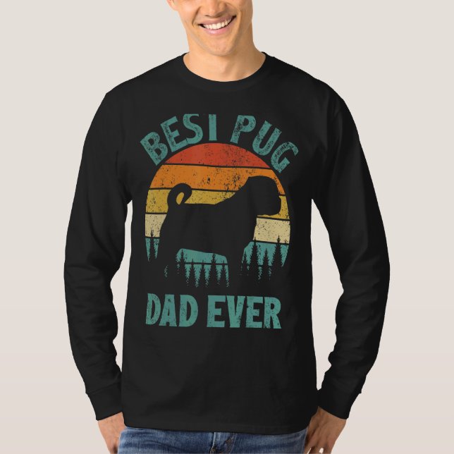 Camiseta Hombres vivan el mejor pug de papá del padre (Anverso)