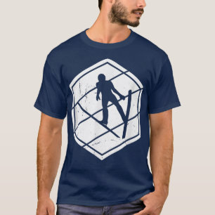 Camiseta Hombres Voladores de Esquí Saltar Hombres Nieve Es