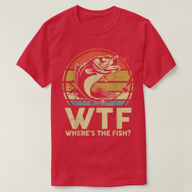 Camiseta Hombres WTF mientras los Padres Día de Pescadores  (Diseño del anverso)