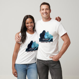 Camiseta Hombres Y Mujeres De Gatos Negros