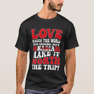 Camiseta Hombres y mujeres de la bandera de Canadá adoran a