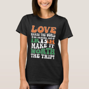 Camiseta Hombres y mujeres de la bandera de Irlanda adoran 