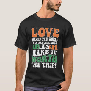 Camiseta Hombres y mujeres de la bandera de Irlanda adoran 
