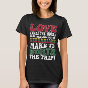 Camiseta Hombres y mujeres de la bandera de Lituania divide
