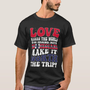 Camiseta Hombres y mujeres de la bandera de Noruega adoran 