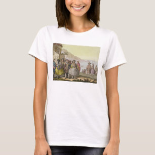 Camiseta Hombres y mujeres en el traje elaborado, Chile, de