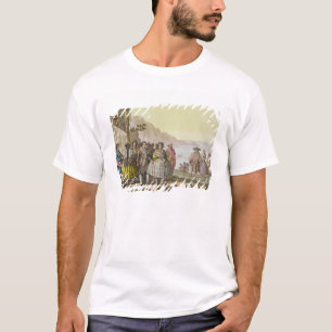 Camiseta Hombres y mujeres en el traje elaborado, Chile, de