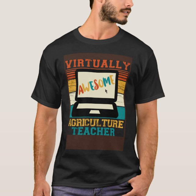 Camiseta Hombres y profesores de agricultura virtualmente a (Anverso)