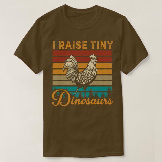 Camiseta Hombres yo crio pequeños dinosaurios a los granjer (Diseño del anverso)