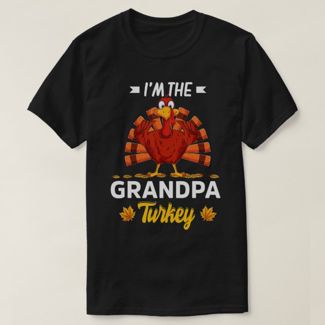 Camiseta Hombres, yo soy el abuelo de Turquía Feliz día de  (Diseño del anverso)