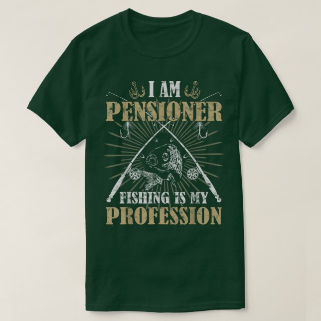 Camiseta Hombres, Yo Soy Pescador Pensionista, Es Mi Difíci (Diseño del anverso)