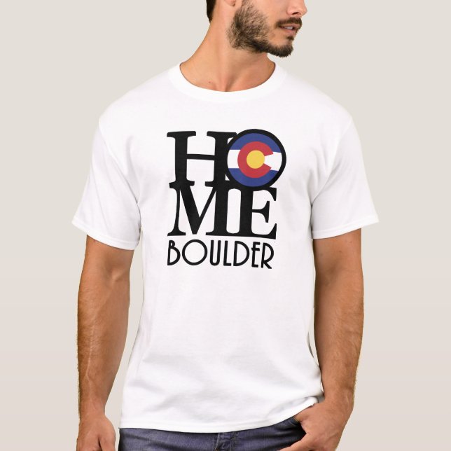 Camiseta HOME Boulder Colorado (impresión frontal) (Anverso)