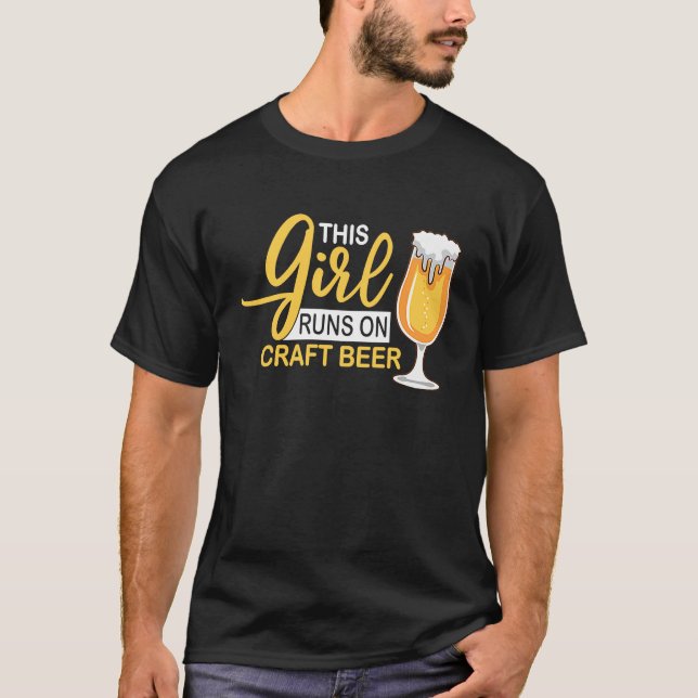 Camiseta Home Brewing Girl Microbrewing House Brew Brewer C (Anverso)